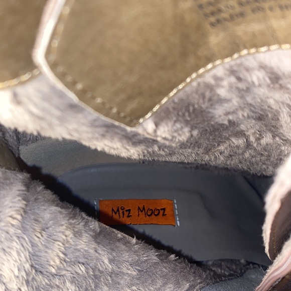 Miz Mooz Sasha Brown Leather Faux Fur Lined Boots Women’s 8 - Picture 10 of 11